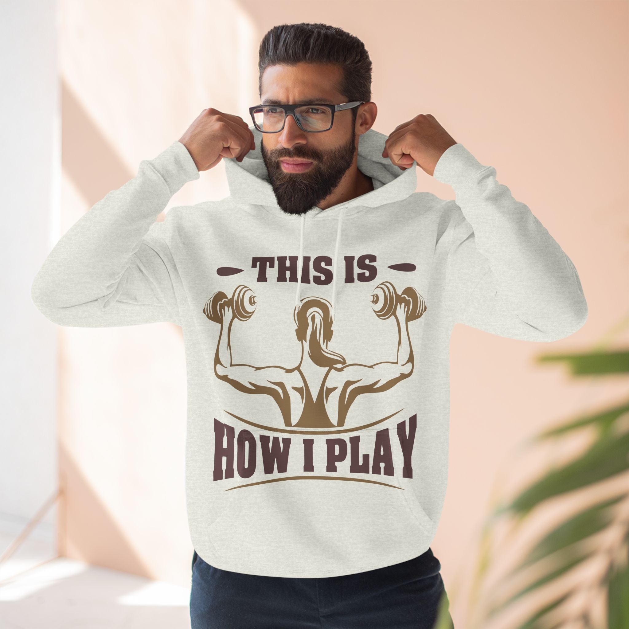 Rcnsons Unisex Three-Panel Fleece 'Play' Hoodie