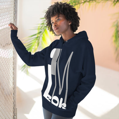 Hoodie with 'I'M zOk' Design - Three-Panel Fleece