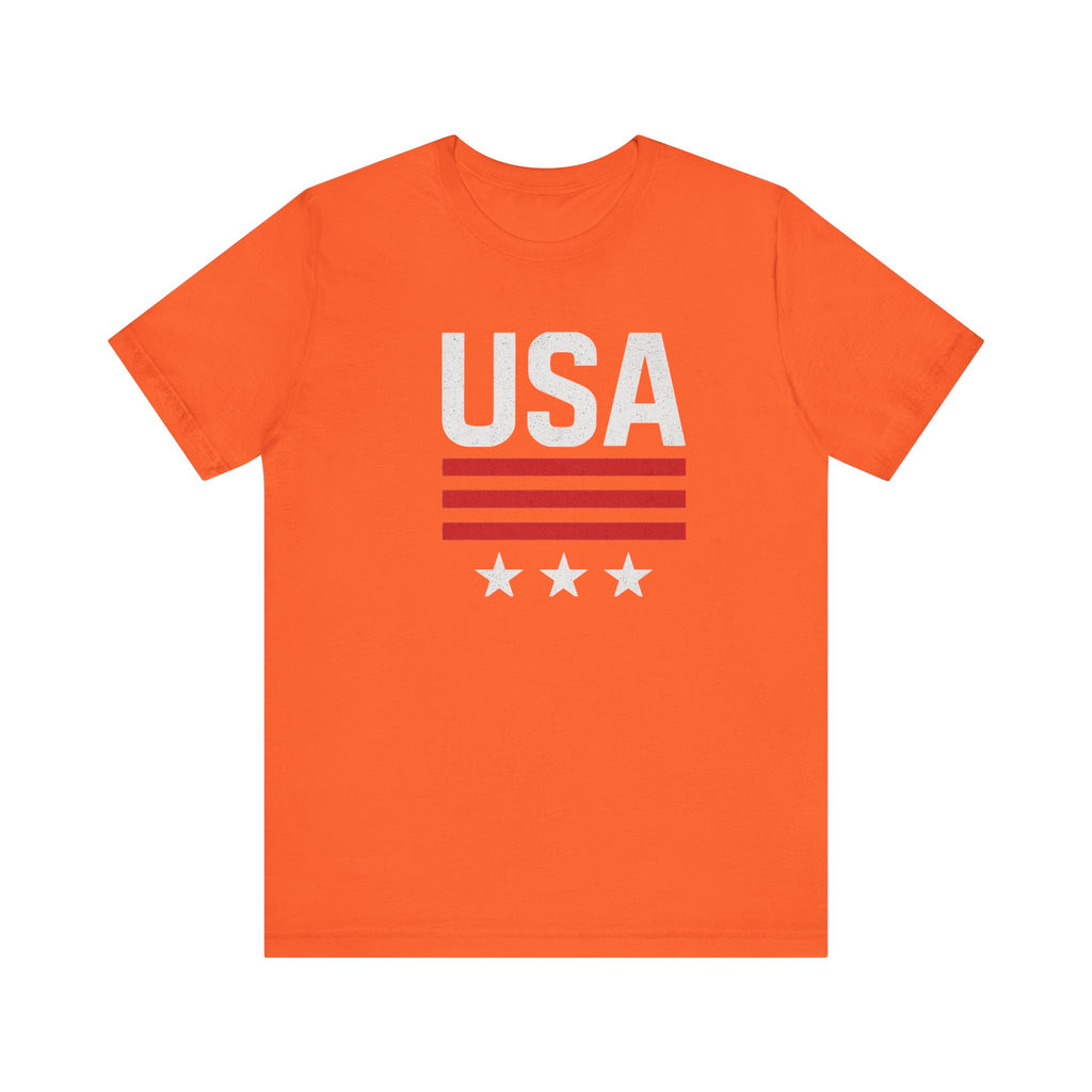 Patriotic USA Tee, Unisex Short Sleeve T-Shirt, July 4th Celebration Shirt, American Pride Apparel, Casual Summer Wear, Gift for Patriot