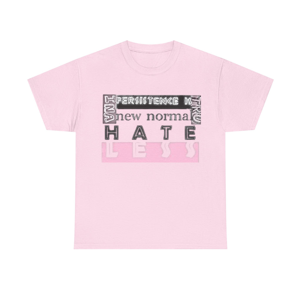 Unisex Heavy Cotton Tee - "HATE LESS" Graphic T-Shirt for Positive Change