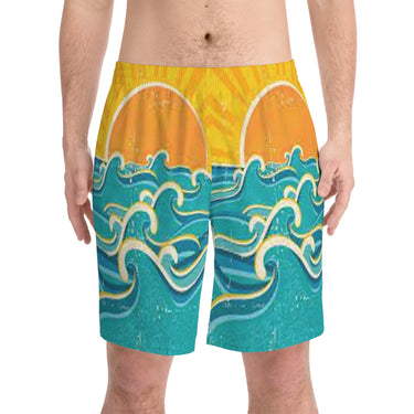 Men's Elastic Beach Shorts (AOP)