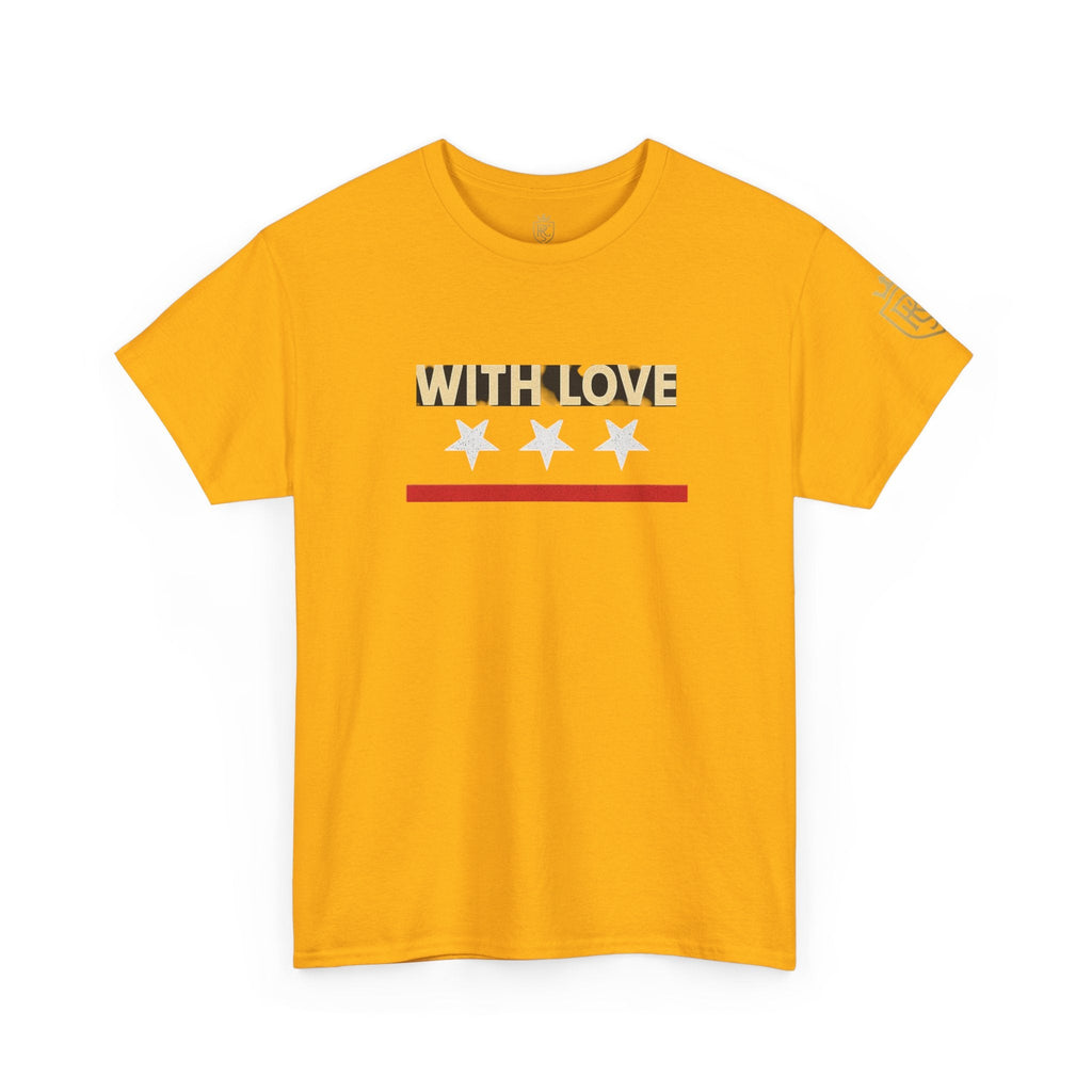 Stylish Unisex Heavy Cotton Tee - 'With Love' Statement Shirt, Casual Wear, Gift for Her, Gift for Him, Everyday Comfort Printify