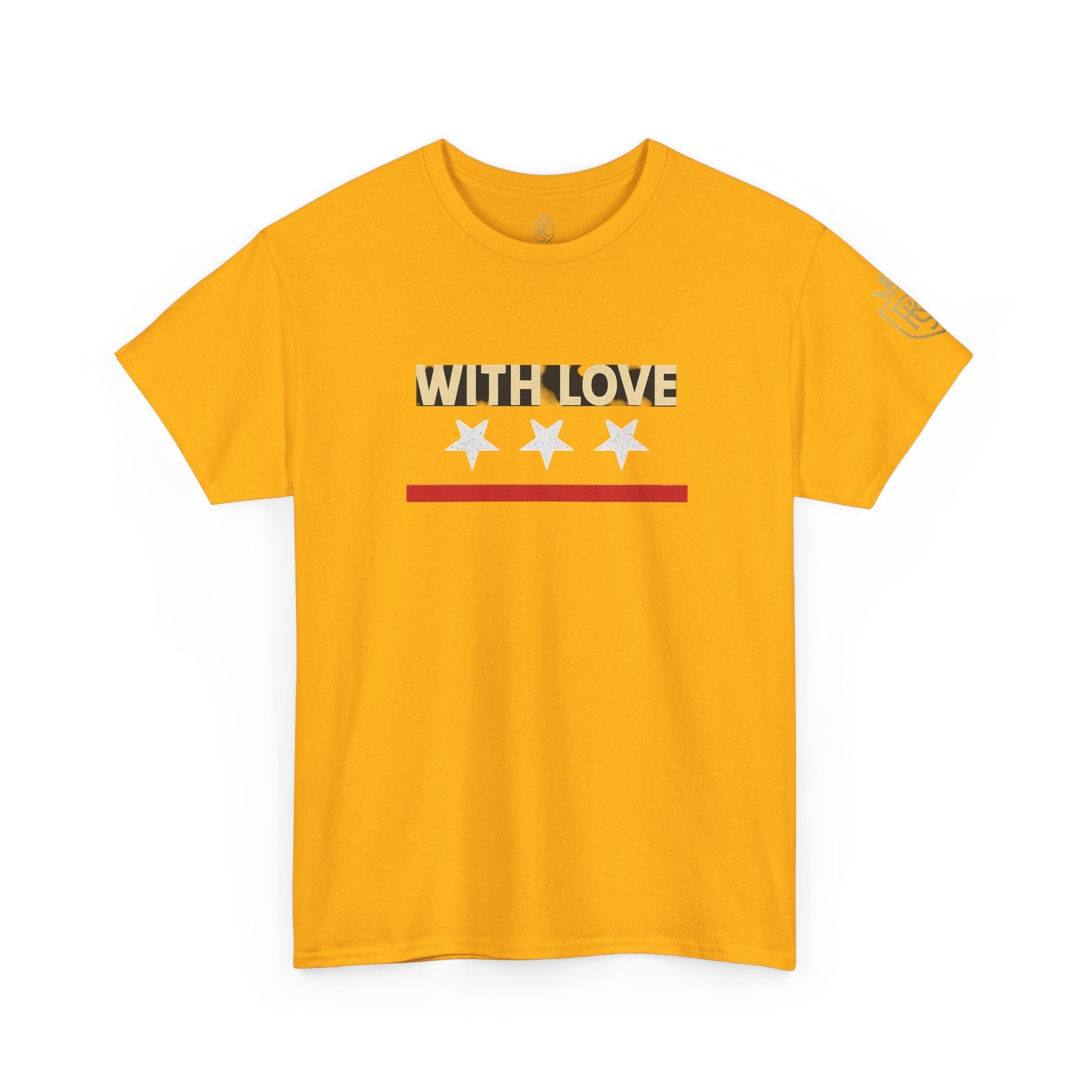 Stylish Unisex Heavy Cotton Tee - 'With Love' Statement Shirt, Casual Wear, Gift for Her, Gift for Him, Everyday Comfort Printify