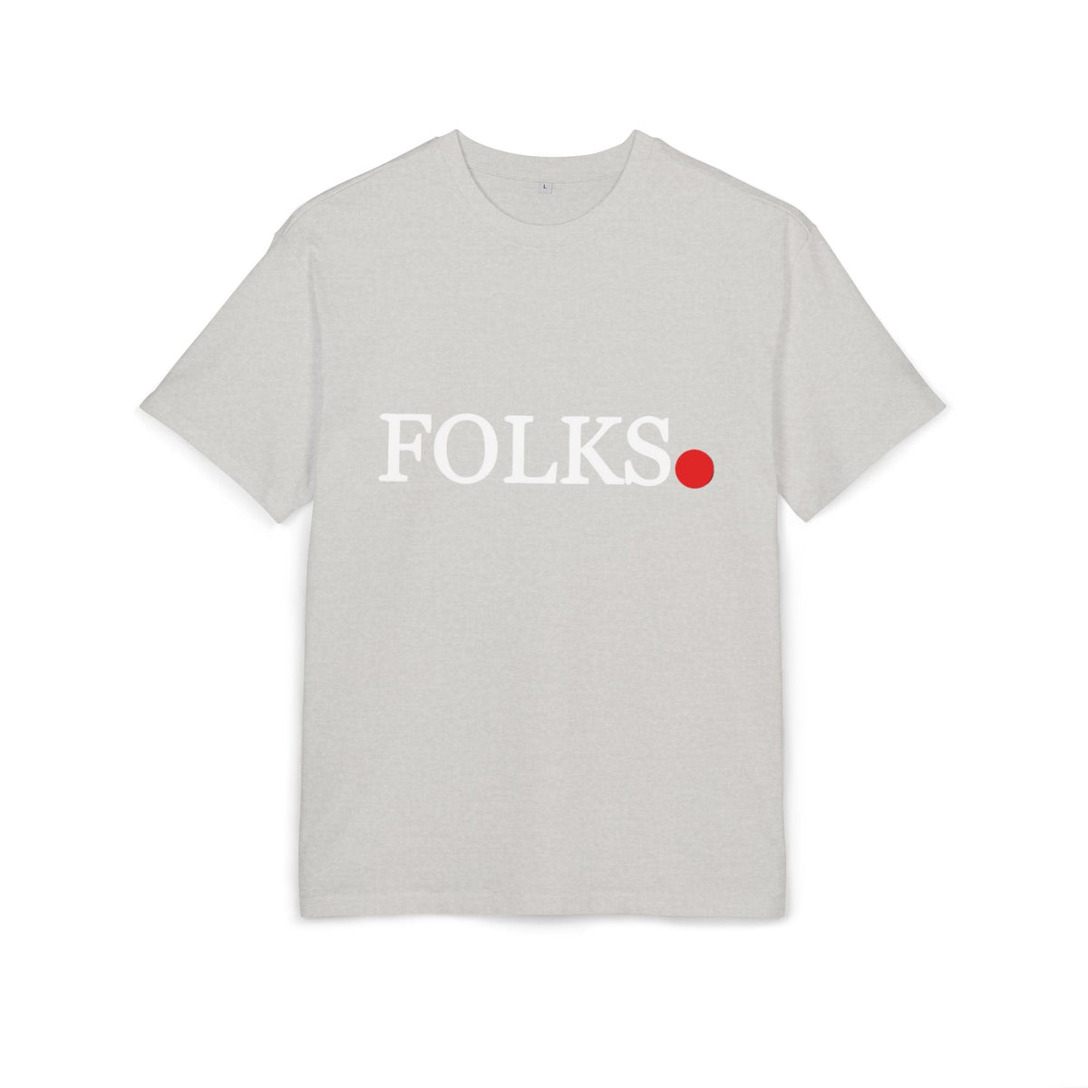 Oversized Tee with Bold Red Dot, Everyday Tee Printify