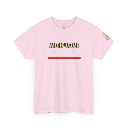 Stylish Unisex Heavy Cotton Tee - 'With Love' Statement Shirt, Casual Wear, Gift for Her, Gift for Him, Everyday Comfort