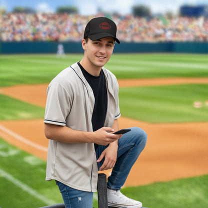 Embroidered Football Trucker Hat Printify