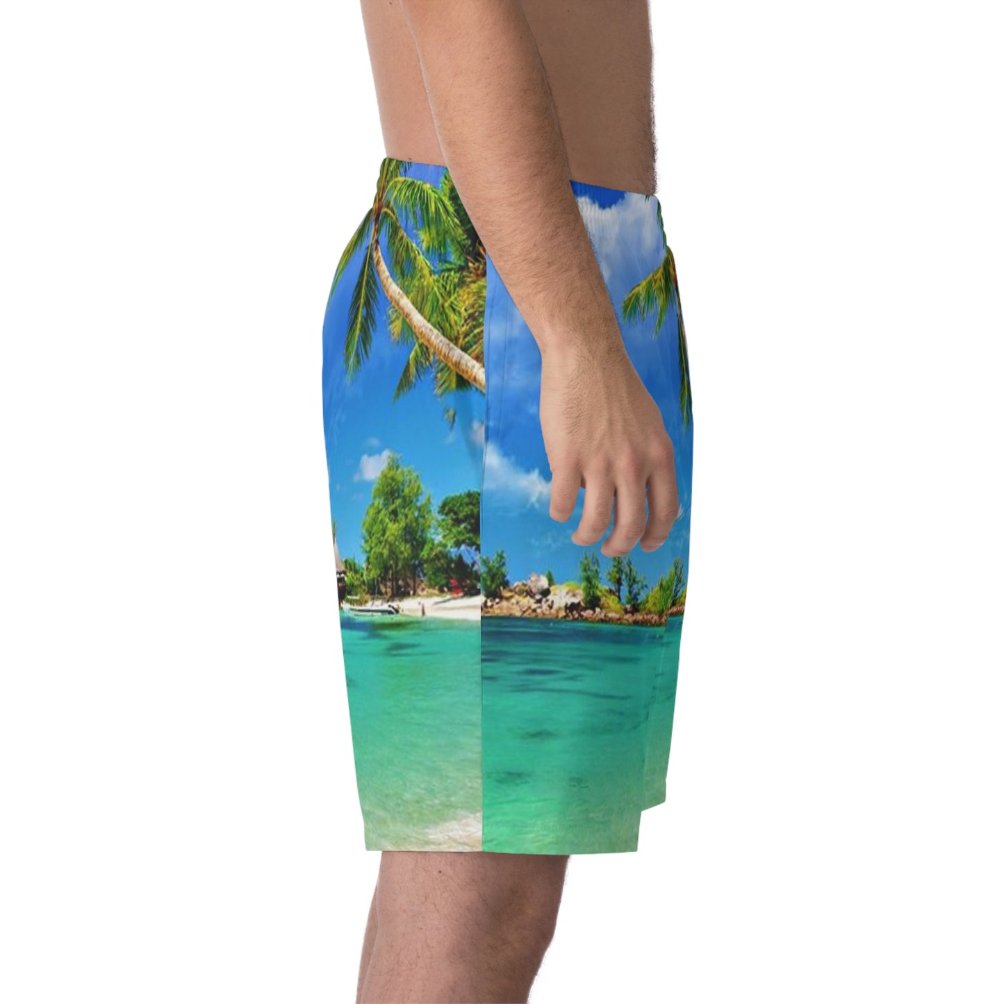 Men's Elastic Beach Shorts (AOP)