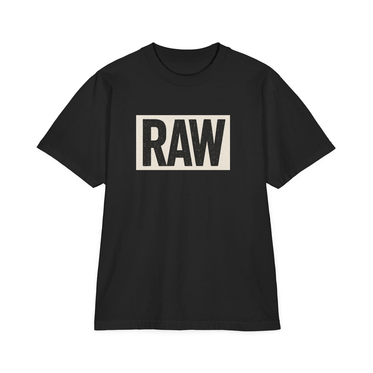 Stylish Unisex Graphic T-Shirt with 'RAW' Print, Casual Streetwear, Everyday Wear, Gift for Friends, Fashionable Basics Printify