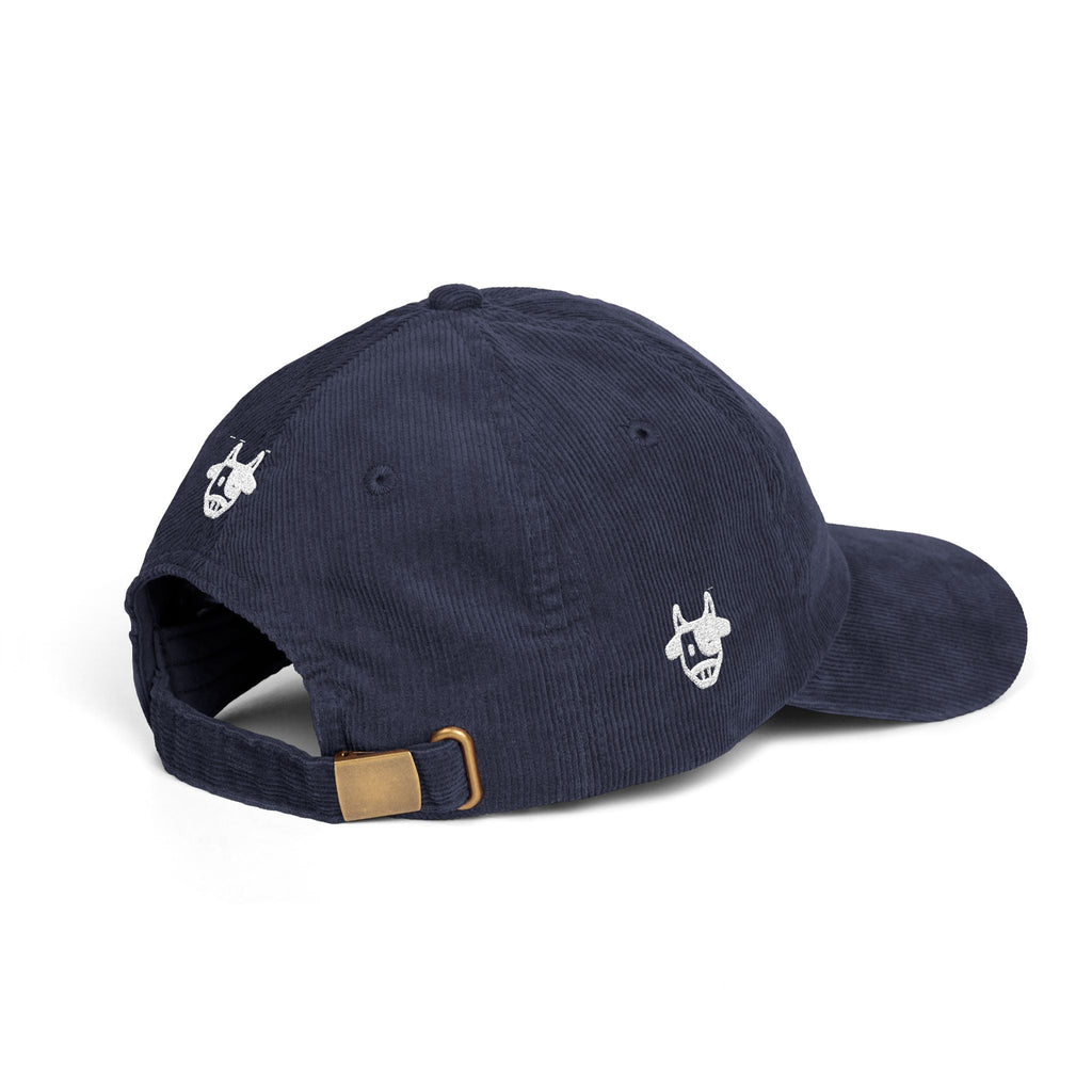 Corduroy Cap with Embroidered Design, Trendy Accessories for Fashion Lovers, Unique Gift for Holidays, Casual Daily Wear Printify
