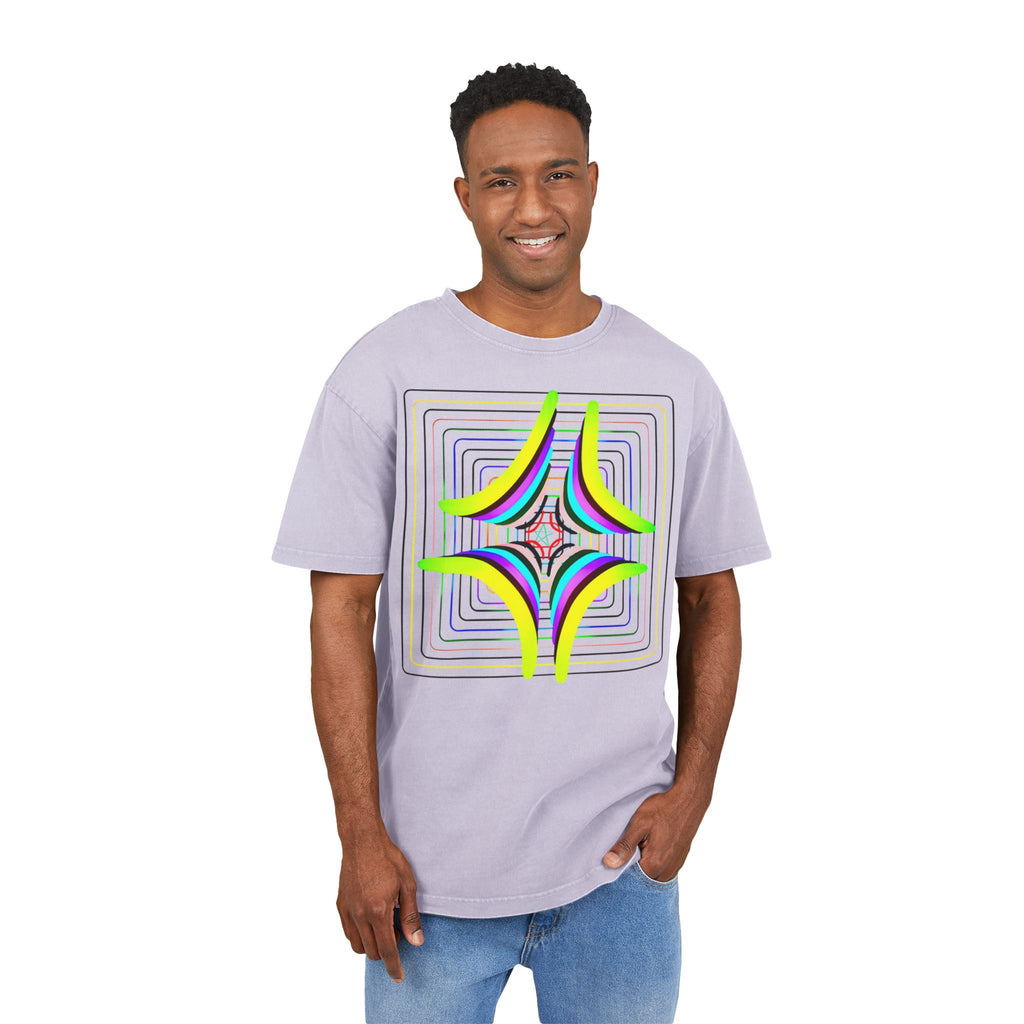 Acid Washed Heavy Oversize Tee-Rainbow 2024