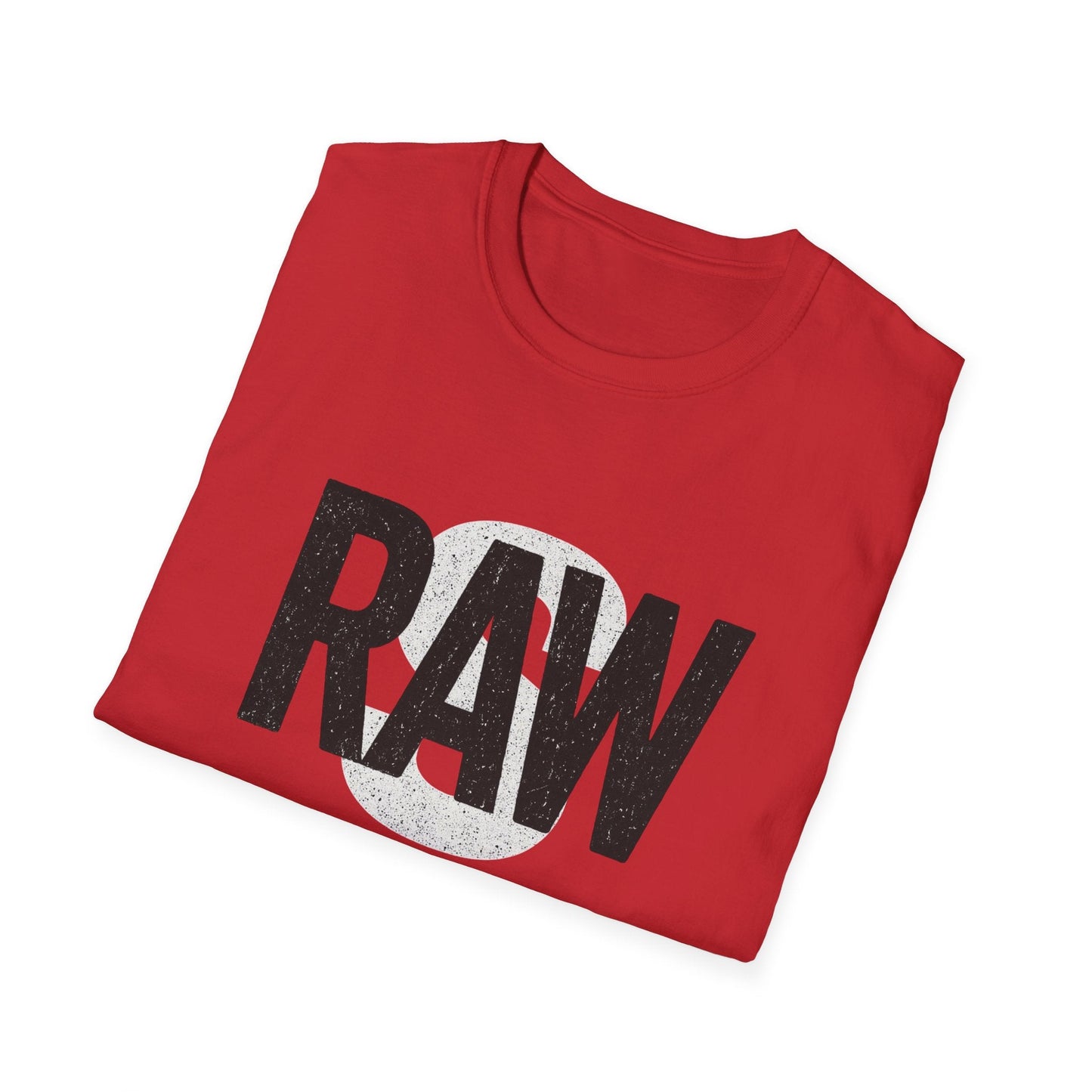 RAW Unisex Softstyle T-Shirt, Casual Graphic Tee, Everyday Wear, Gift for Him or Her, Streetwear Fashion, Summer Essential Printify