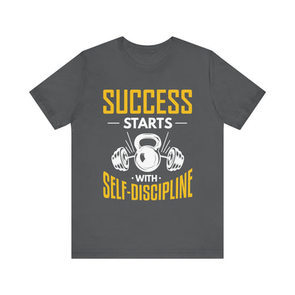 Le succès commence par le tee-shirt unisexe d’autodiscipline 
