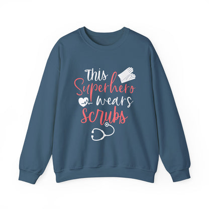 son super-héros porte des gommages Sweat-shirt unisexe 