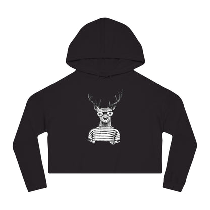 Rain Deer Cropped Hooded Sweatshirt
