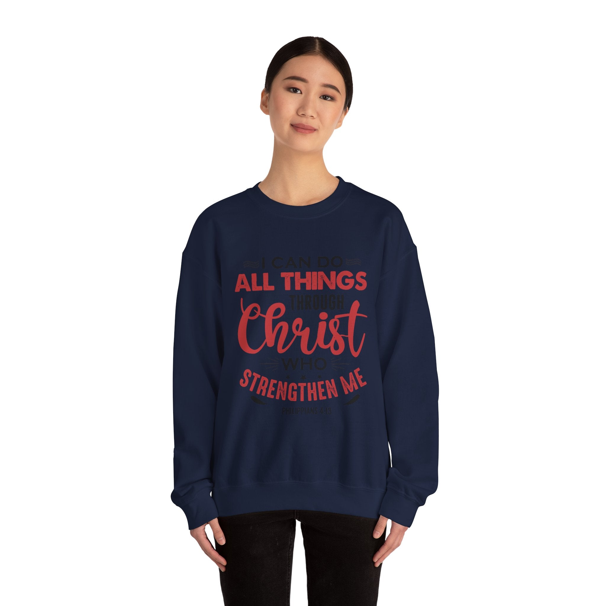 Je peux tout faire à travers le Christ Sweat-shirt unisexe 