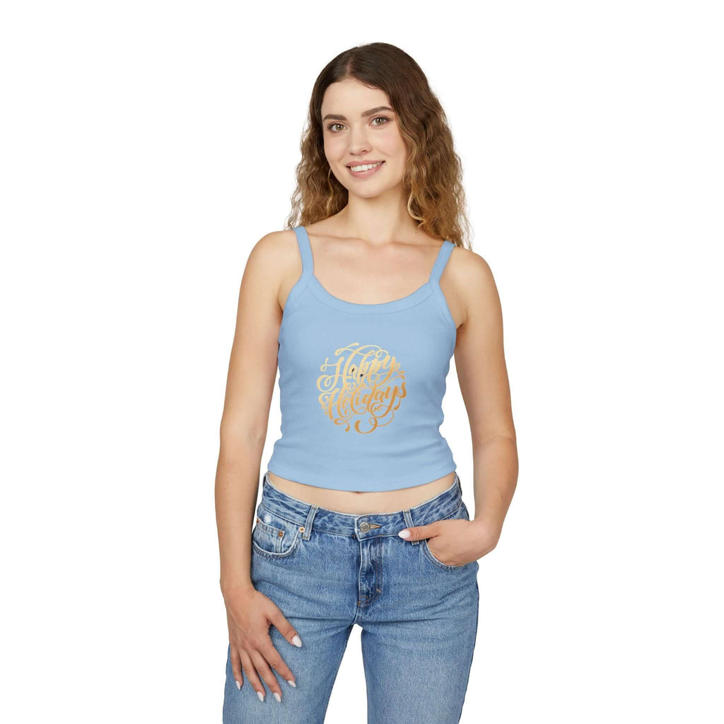 Tank Top - Happy Holiday Print