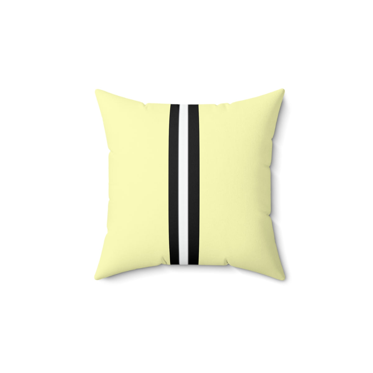 Square Pillow - Modern Striped Yellow for Cozy Living Spaces