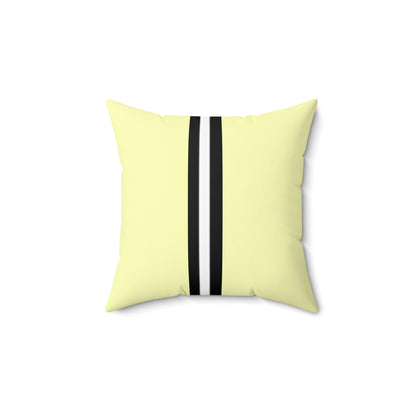 Square Pillow - Modern Striped Yellow for Cozy Living Spaces