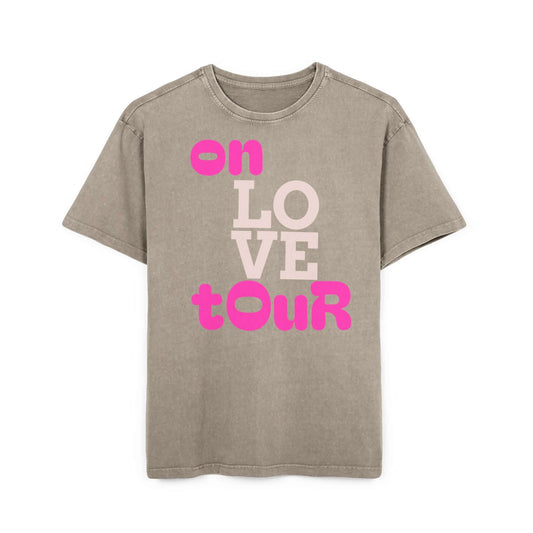 Oversized Tee On Love Tour Acid Washed Men's T-Shirt