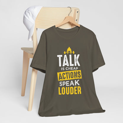 Parler, c’est des actions bon marché, parler plus fort, tee-shirt unisexe 