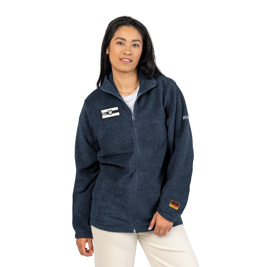 Chic Jacket Embroidered Columbia Fleece Jacket