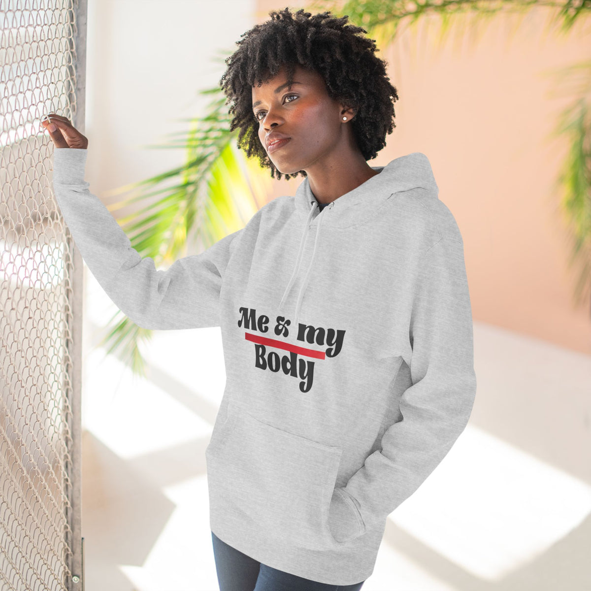 Three-Panel Fleece Me & My Body Hoodie