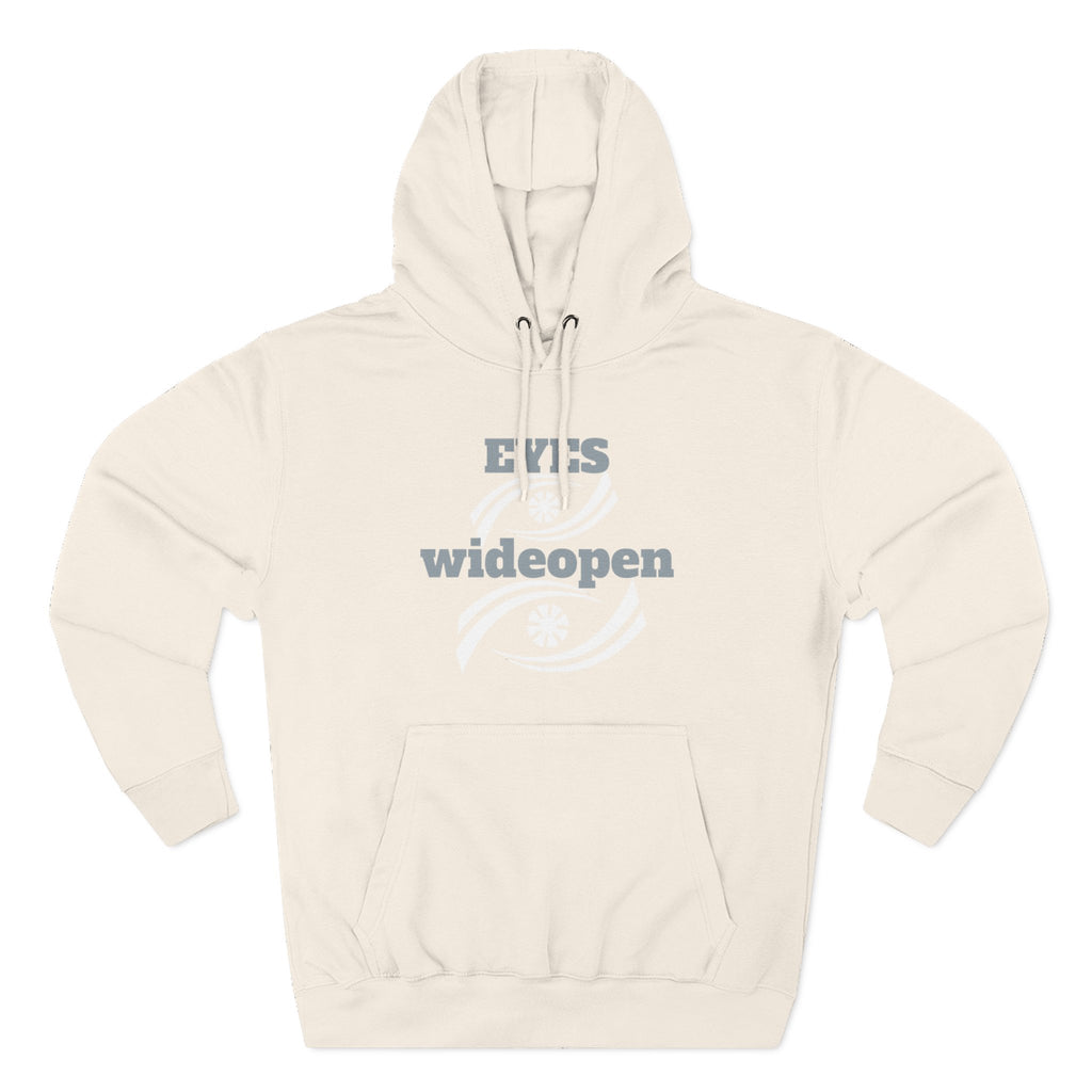 Fleece Hoodie, Cozy Warmth, Casual Style, Perfect for All Seasons, Gift for Friends, EYES wideopen Design