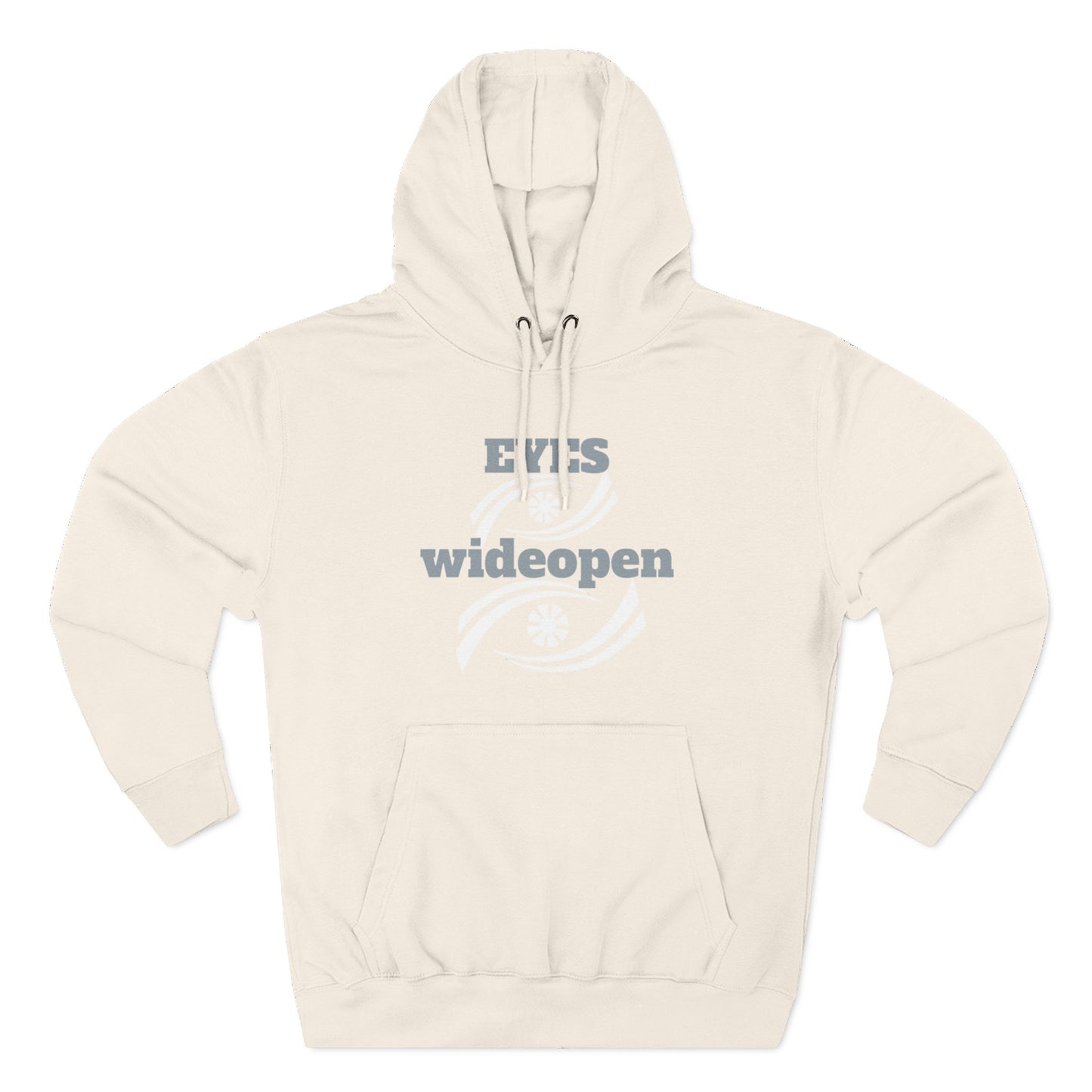 Fleece Hoodie, Cozy Warmth, Casual Style, Perfect for All Seasons, Gift for Friends, EYES wideopen Design