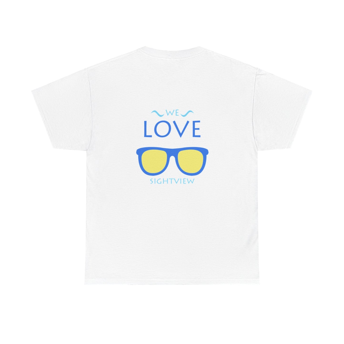 Unisex Heavy Cotton Tee - 'We Love Sightview' Sunglasses Design - Casual Summer Fashion