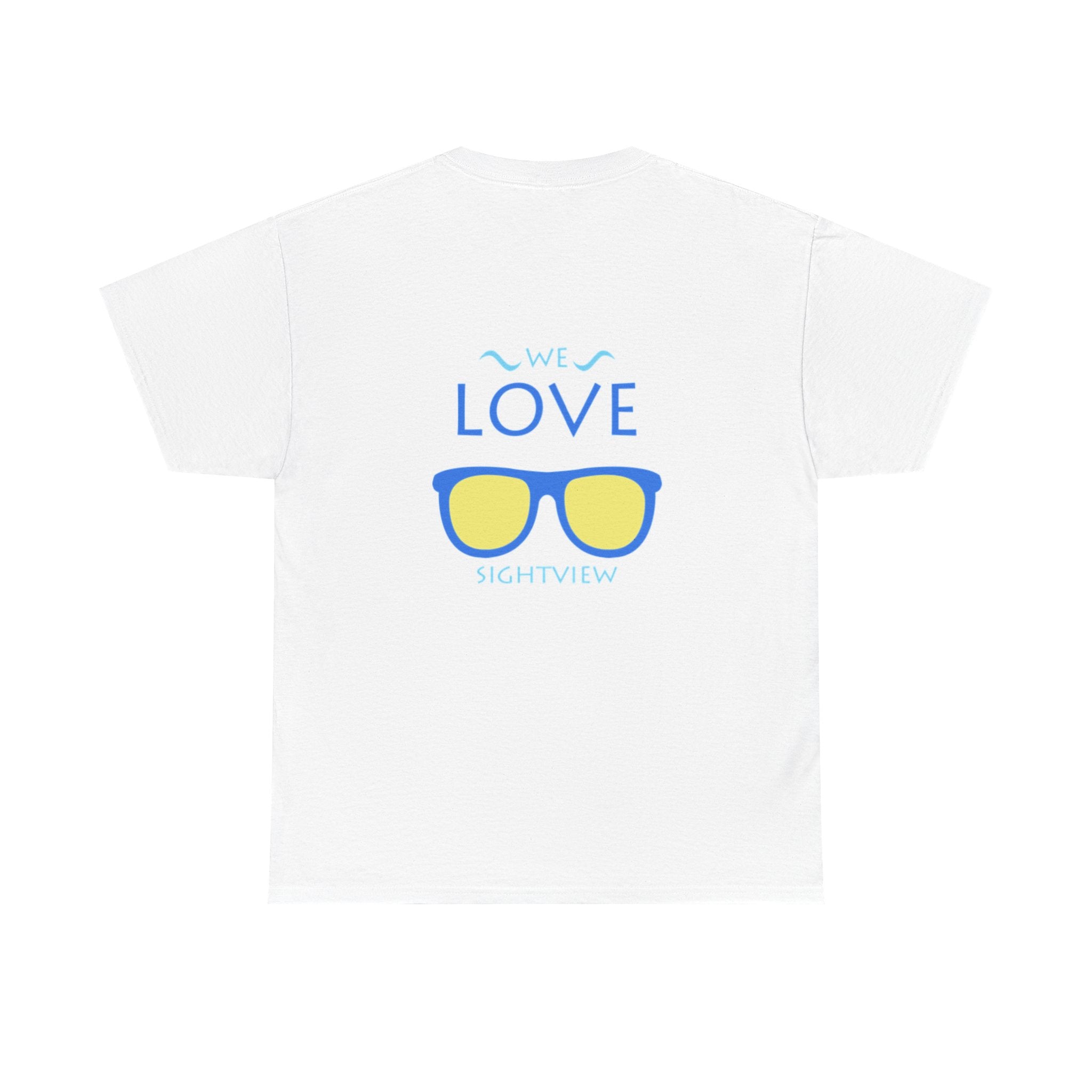 Unisex Heavy Cotton Tee - 'We Love Sightview' Sunglasses Design - Casual Summer Fashion