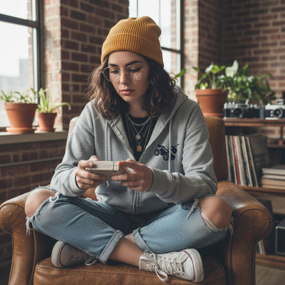 Stylish Unisex Zip-Up Hoodie with RC'NSONS Design, Perfect for Casual Days, Gift for Friends and Family, Birthday Present, Cozy [...] Printify