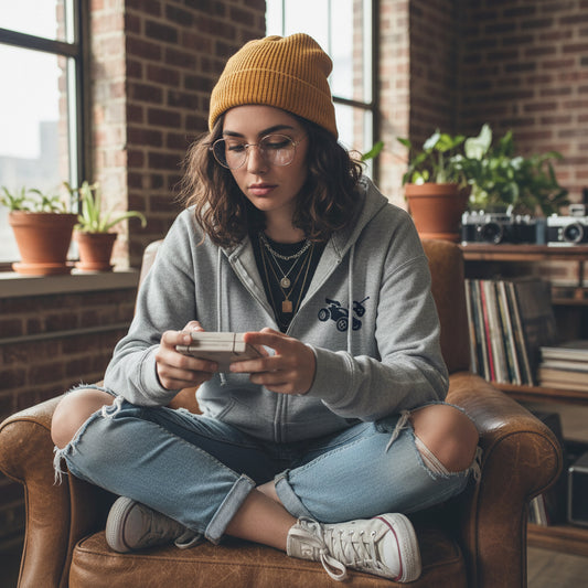 Stylish Unisex Zip-Up Hoodie with RC'NSONS Design, Perfect for Casual Days, Gift for Friends and Family, Birthday Present, Cozy [...] Printify