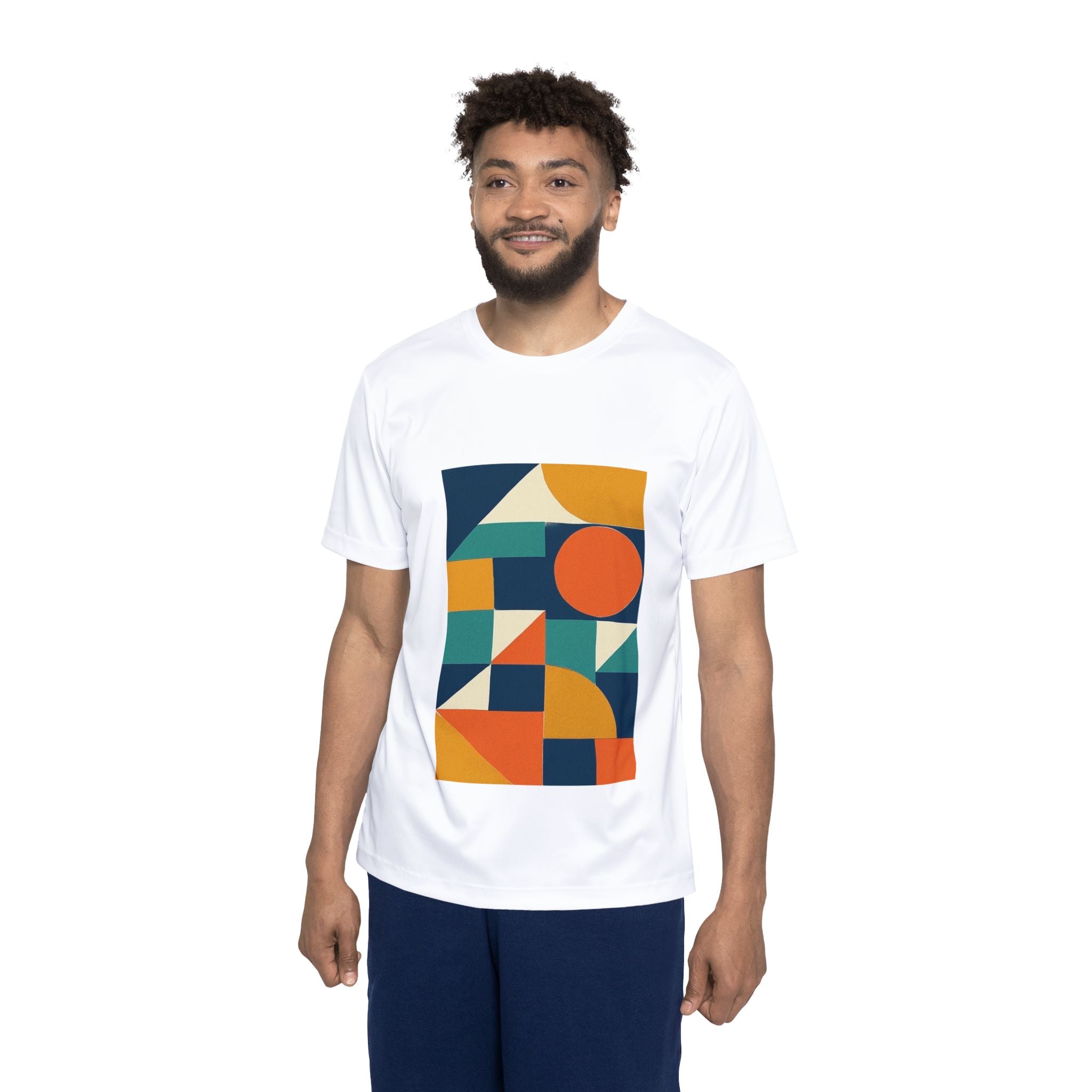 Men's Sports Jersey with Geometric Print, Athletic Shirt, Casual Wear, Gift for Him, Sporty Tee, Summer Outfit, Trendy Fashion Printify