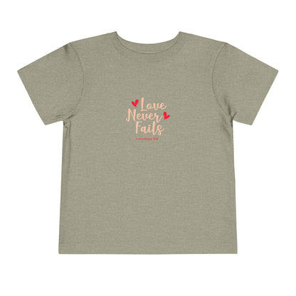 Love Never Fails Toddler Tee