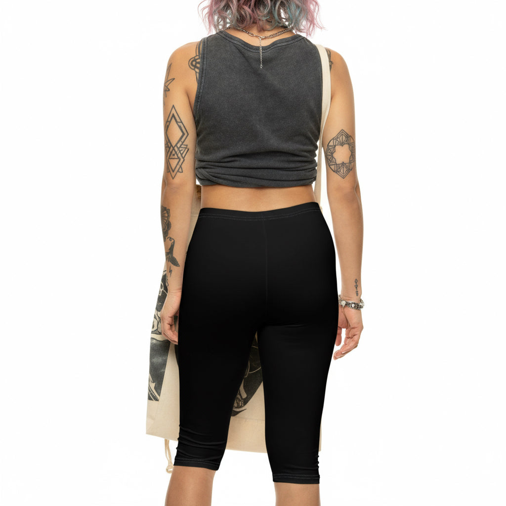 Stylish Women's Capri Leggings with Motivational Design, Perfect for Yoga, Pilates, Casual Wear, Gifts for Her, Relaxation Printify