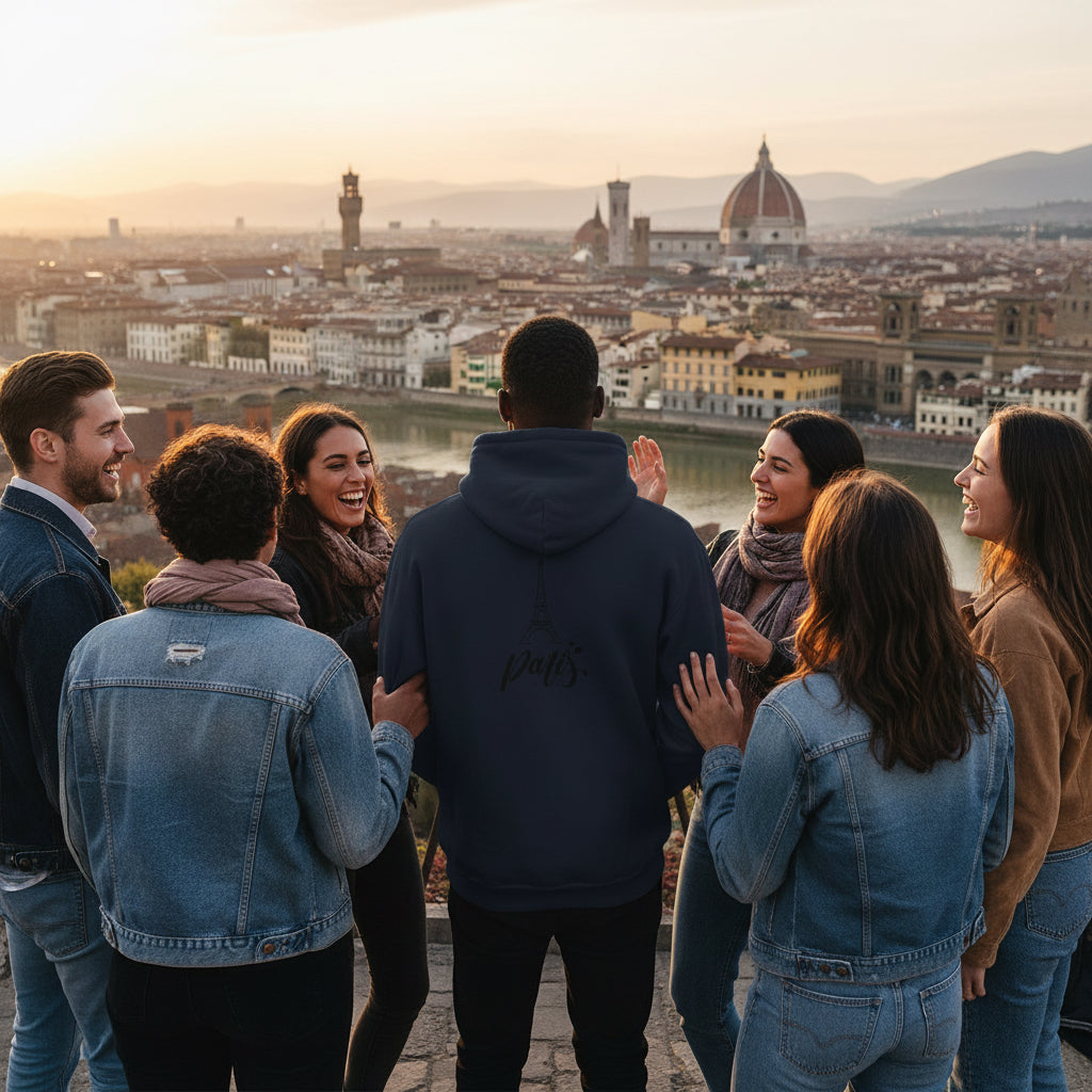Hoodie - Minimalistic Letter 'R' Design Printify