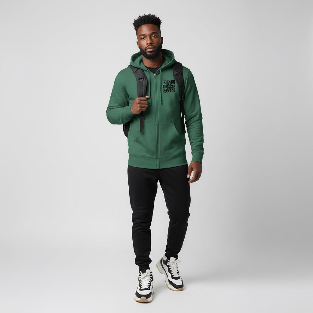 Stylish Unisex Fleece Zip Up Hoodie Printify