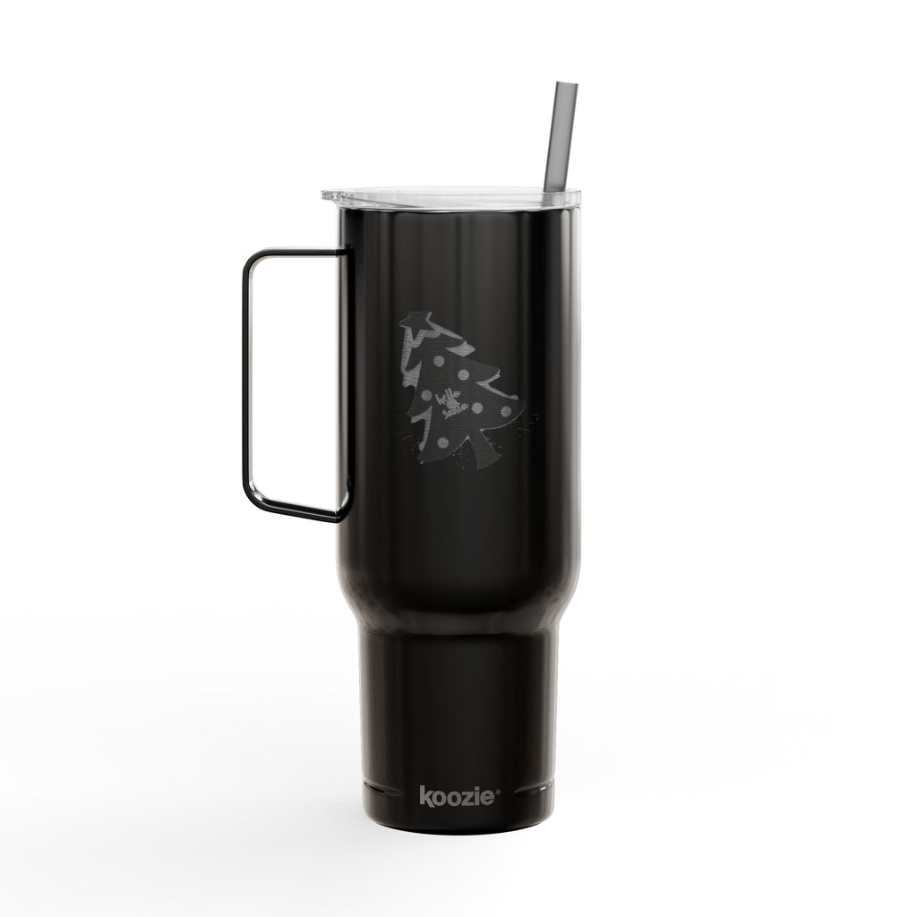 Tumbler with Lid, 40oz - 'Hello Santa' Engraved Design Printify