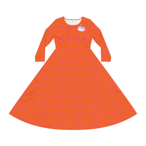 Sonnenblumengelbes Langarm-Tanzkleid, perfekt für Partys, besondere Anlässe, Luftballons, Gelbes Partykleid, Bezauberndes Abendkleid