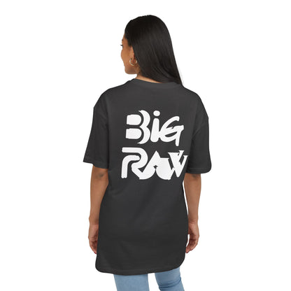 Oversize Tee Big Raw Print Unisex Heavy T-Shirt Printify