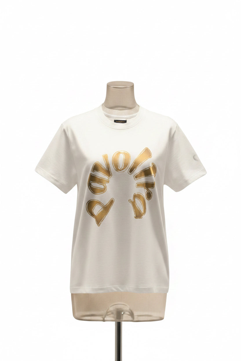 Pavolira Arch Logo T-Shirt — Retro Earthtone Graphic Tee