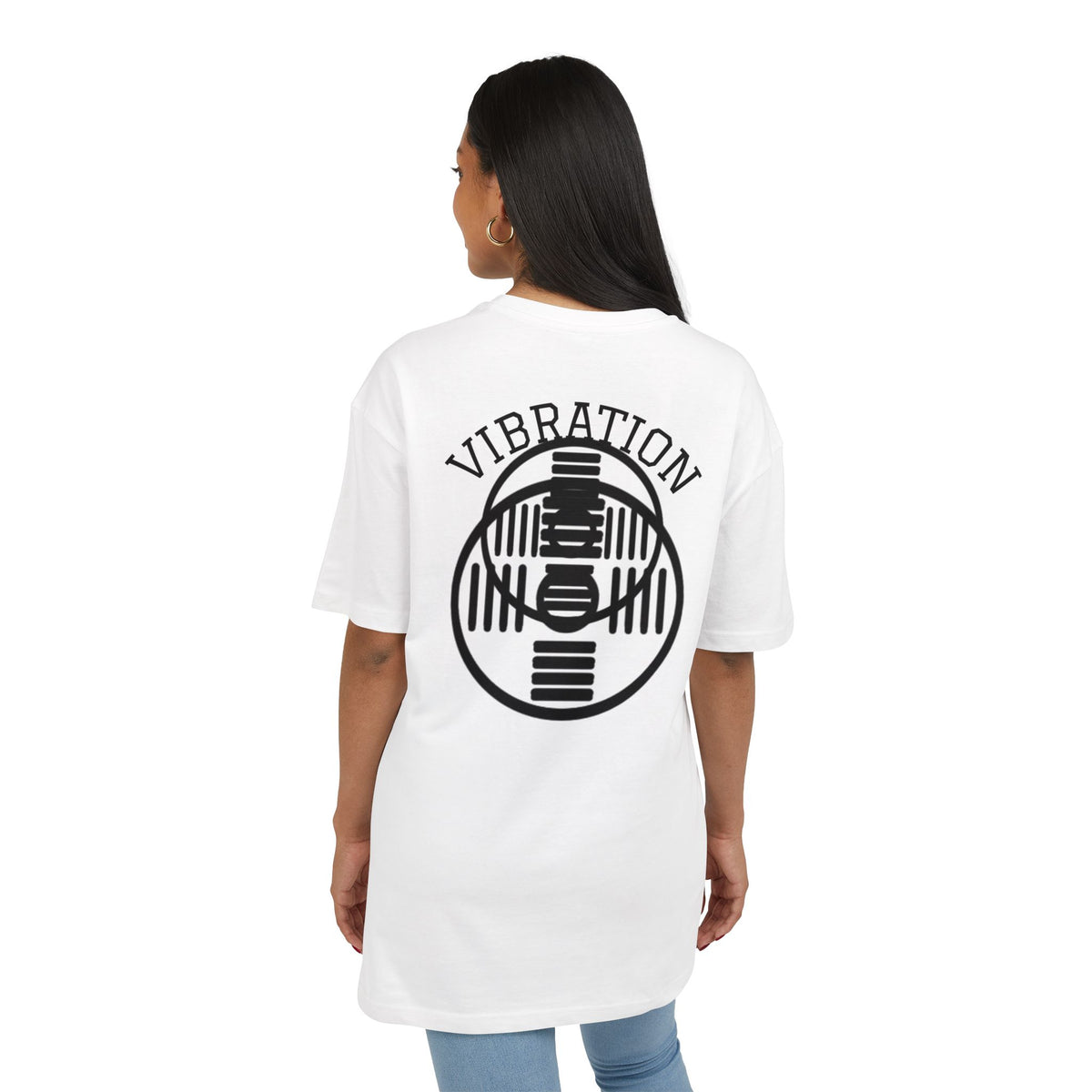 Unisex Vibration Oversized Tee | Comfortable Streetwear, Gym Apparel, Gift for Fitness Lovers, Casual Daily Wear, Graphic Tee