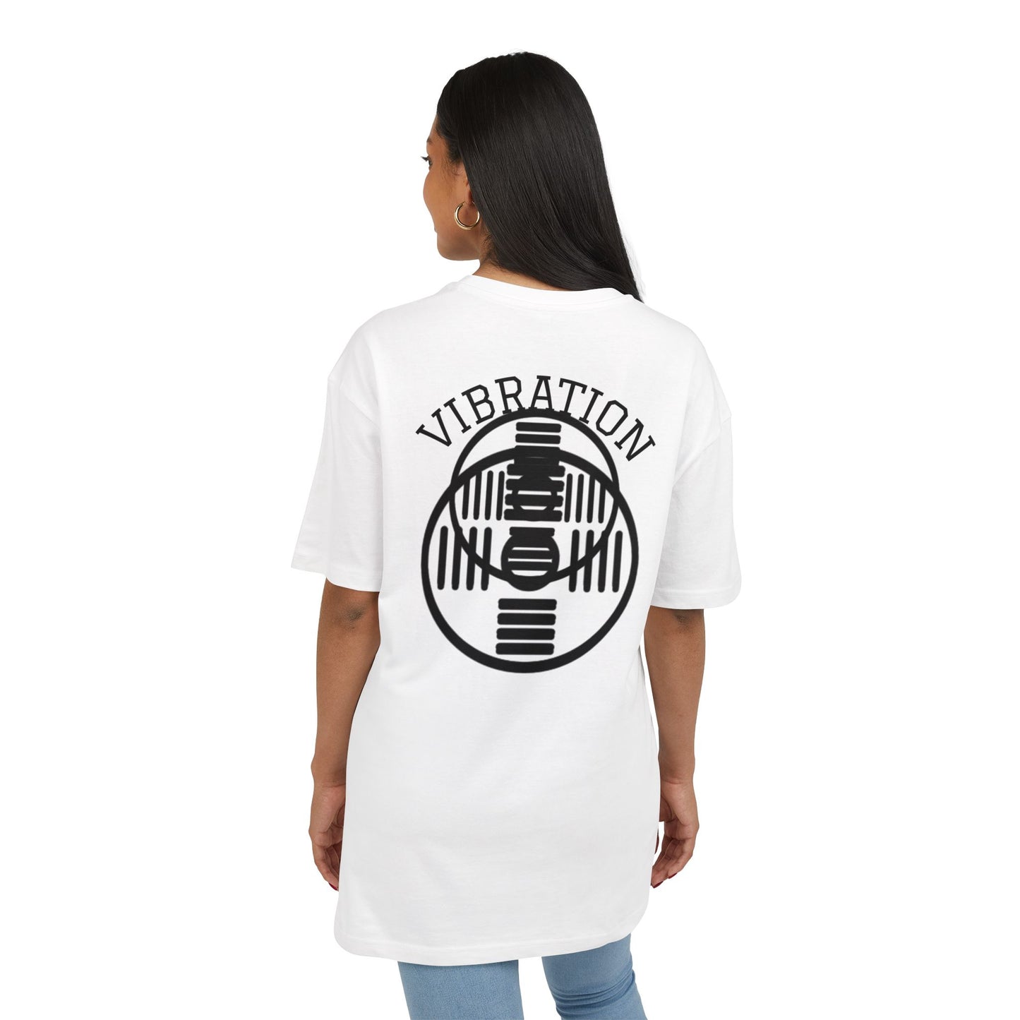 Unisex Vibration Oversized Tee | Comfortable Streetwear, Gym Apparel, Gift for Fitness Lovers, Casual Daily Wear, Graphic Tee