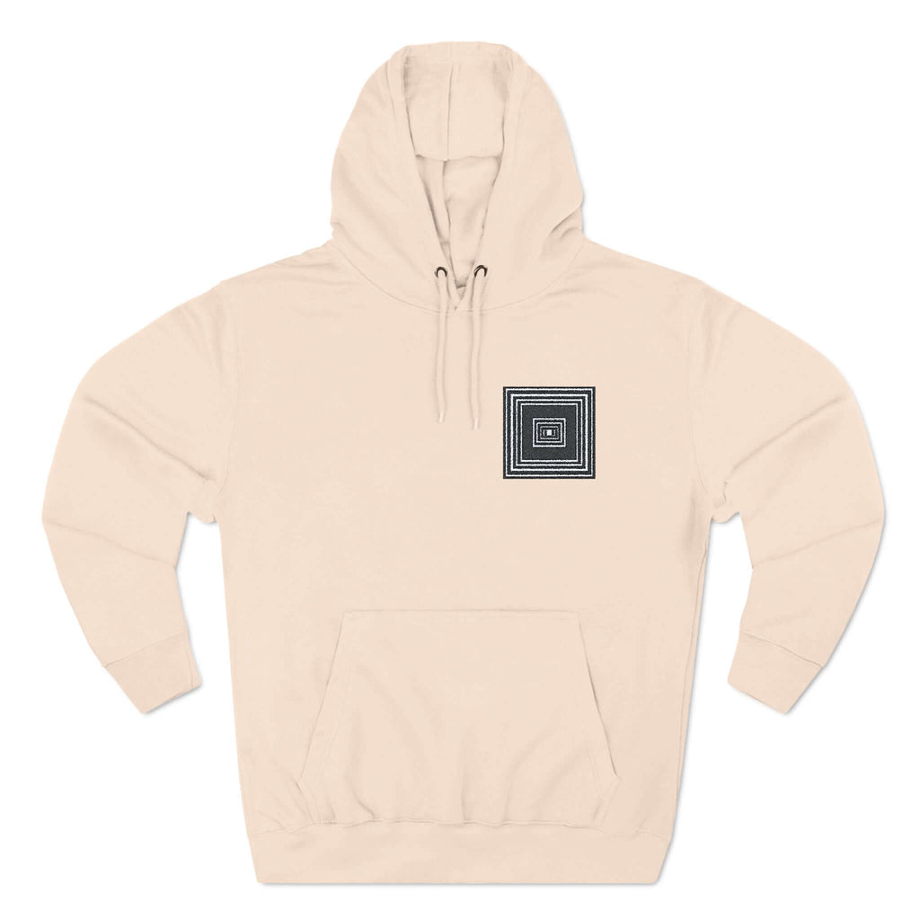 Fleece Hoodie with Quadrat Embroidery