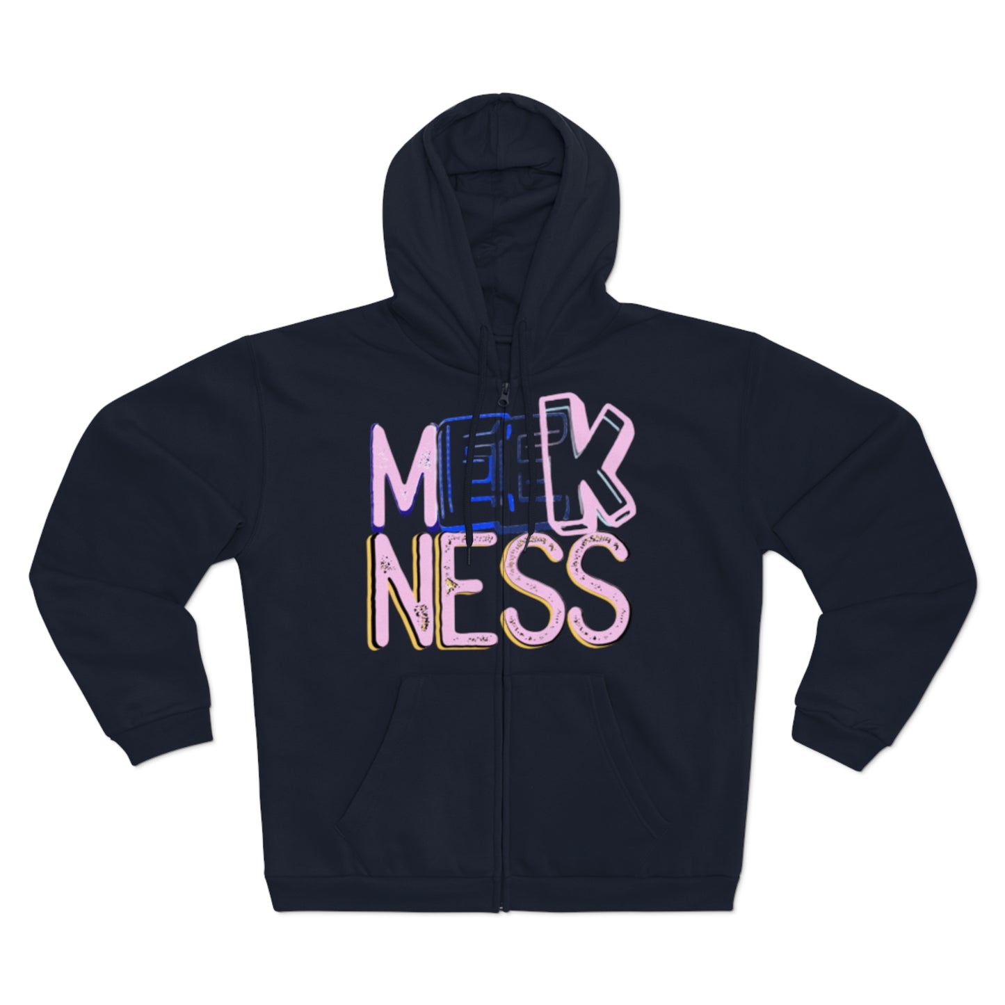 Meekness Unisex Hooded Zip Sweatshirt - Stylish Graphic Zip Hoodie for Everyday Comfort