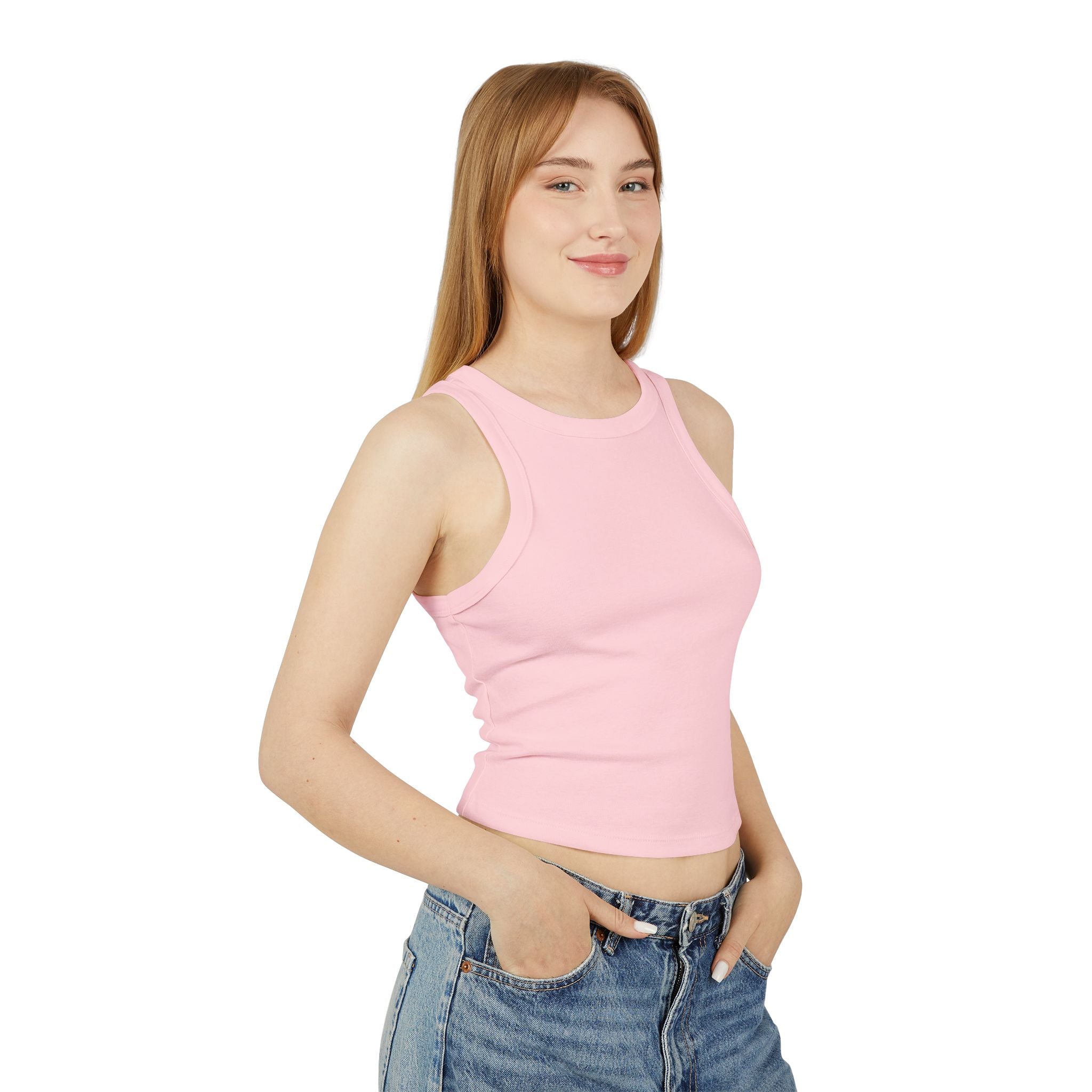Women's day walk Micro Rib Racer Tank Top