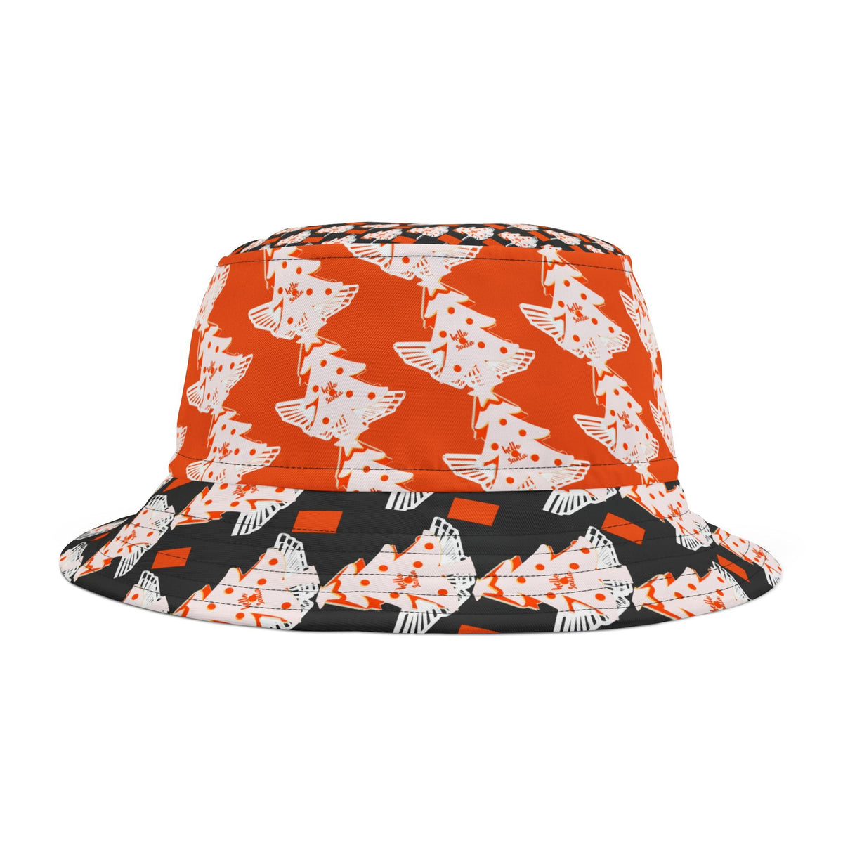 Festive Bucket Hat, Colorful Christmas Hat, Trendy Accessory Statement Printify