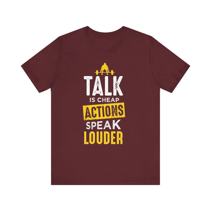 Parler, c’est des actions bon marché, parler plus fort, tee-shirt unisexe 