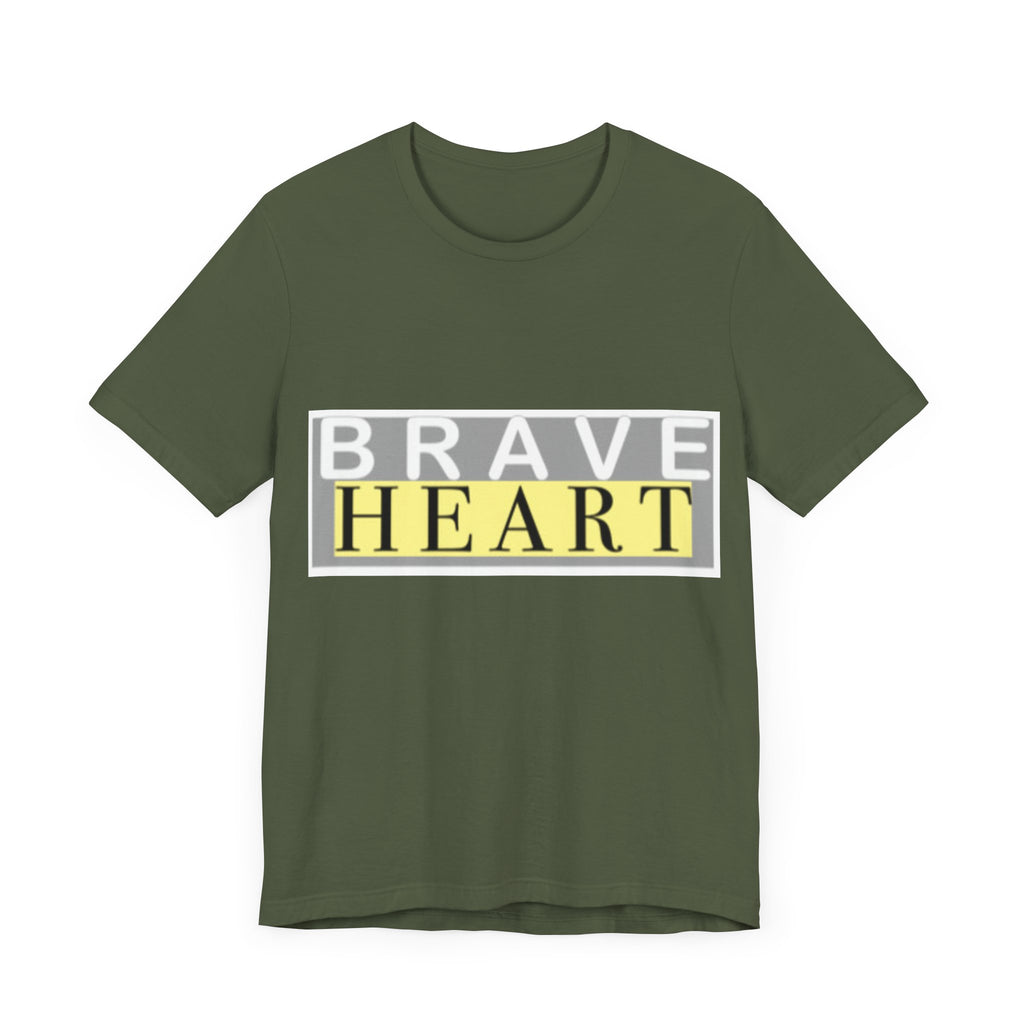 Brave Heart Unisex Tee, Inspirational T-Shirt, Gift for Champions, Casual Wear, Motivational Apparel