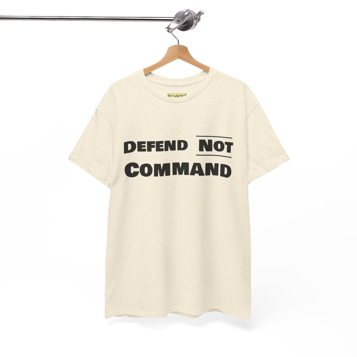 Defend Not Command Unisex Heavy Cotton Tee, Motivational T-Shirt, Statement Shirt, Unique Gift, Casual Wear, Everyday Tee Printify